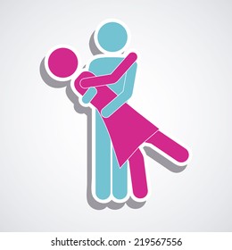 Love design over white background, vector illustration