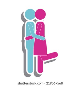 Love design over white background, vector illustration