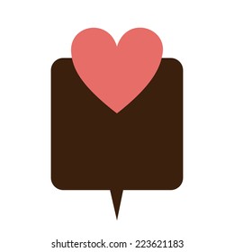 Love design over white background, vector illustration