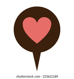 Love design over white background, vector illustration