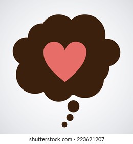 Love design over white background, vector illustration