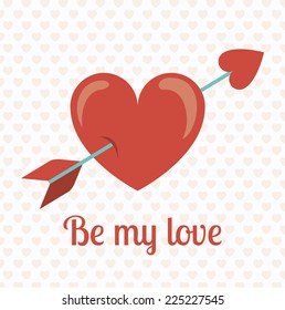 Love design over white background, vector illustration