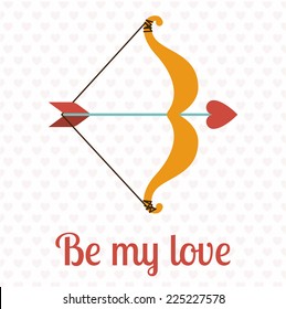 Love design over white background, vector illustration
