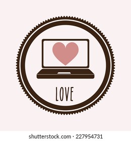 Love design over white background, vector illustration
