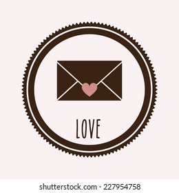 Love design over white background, vector illustration