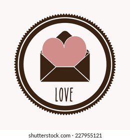 Love design over white background, vector illustration