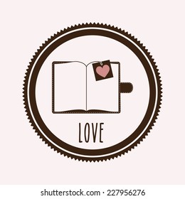 Love design over white background, vector illustration