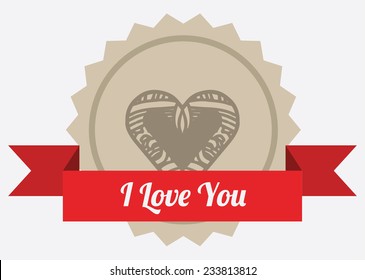 Love design over white background, vector illustration.