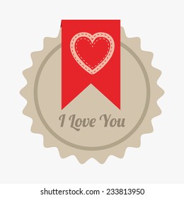Love design over white background, vector illustration.