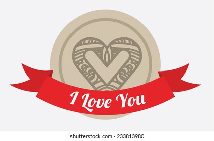 Love design over white background, vector illustration.