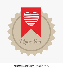 Love design over white background, vector illustration.