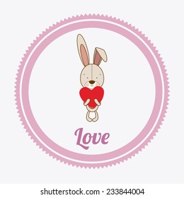 Love design over white background, vector illustration