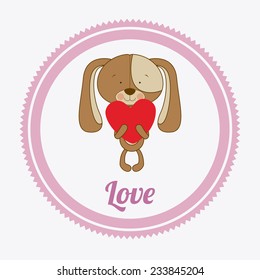 Love design over white background, vector illustration