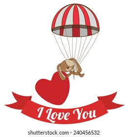 Love design over white background, vector illustration.