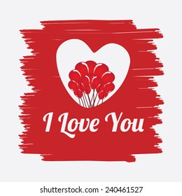 Love design over white background, vector illustration.