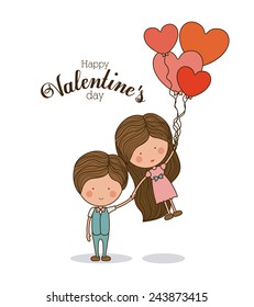 Love design over white background, vector illustration.