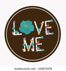 Love design over white background, vector illustration.