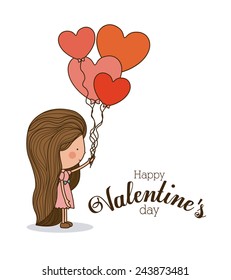 Love design over white background, vector illustration.