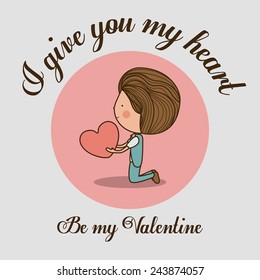 Love design over white background, vector illustration.
