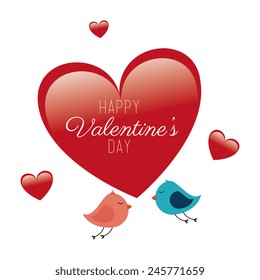 Love design over white background, vector illustration.