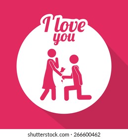 Love design over white background, vector illustration