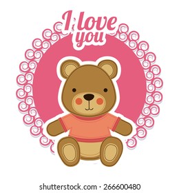 Love design over white background, vector illustration