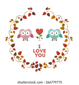 Love design over white background, vector illustration