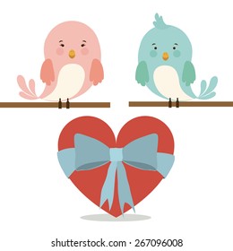 Love design over white background, vector illustration