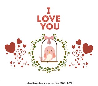 Love design over white background, vector illustration