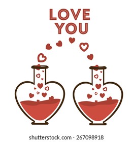 Love design over white background, vector illustration