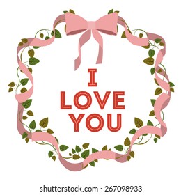 Love design over white background, vector illustration