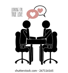 Love design over white background, vector illustration