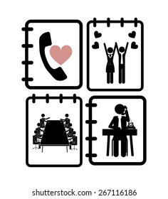 Love design over white background, vector illustration