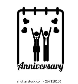 Love design over white background, vector illustration