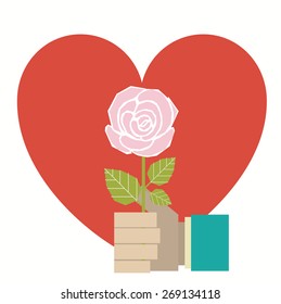 Love design over white background, vector illustration