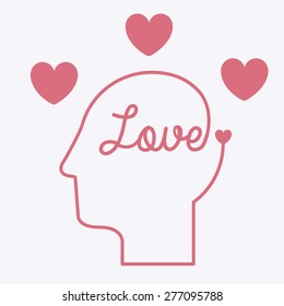 Love design over white background, vector illustration