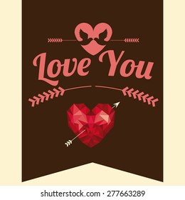 Love design over white background, vector illustration