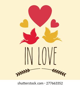 Love design over white background, vector illustration