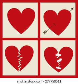 Love design over white background, vector illustration