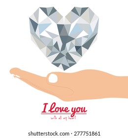Love design over white background, vector illustration