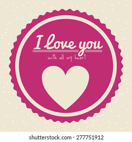 Love design over white background, vector illustration
