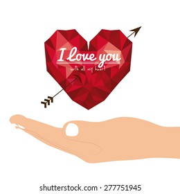 Love design over white background, vector illustration