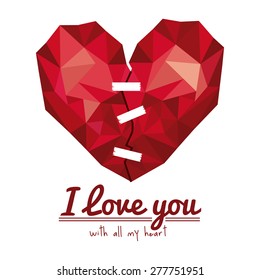Love design over white background, vector illustration
