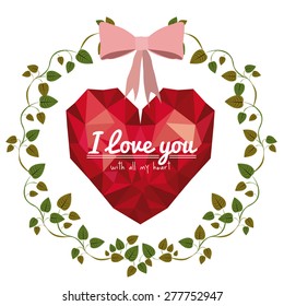 Love design over white background, vector illustration