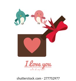 Love design over white background, vector illustration