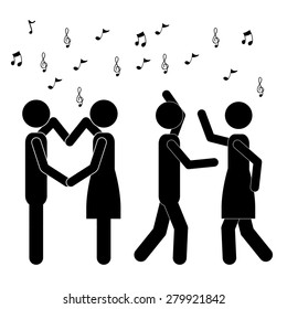 Love design over white background, vector illustration
