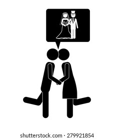 Love design over white background, vector illustration