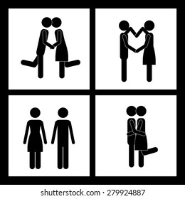Love design over white background, vector illustration