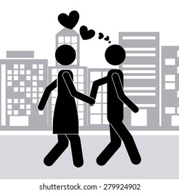 Love design over white background, vector illustration