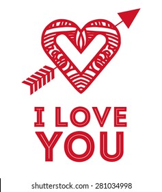 Love design over white background, vector illustration